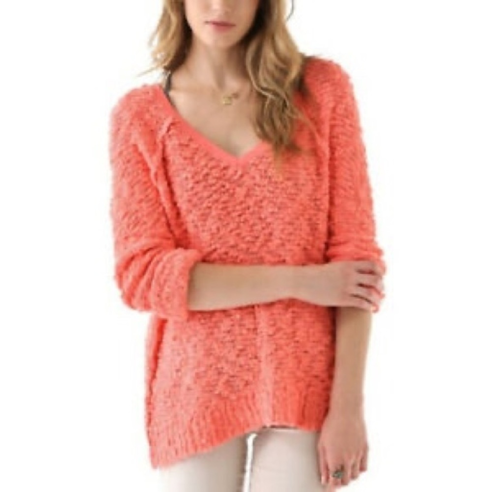 Free People Pink Songbird Pullover Sweater XS